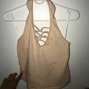 Pink Halter Crop Top